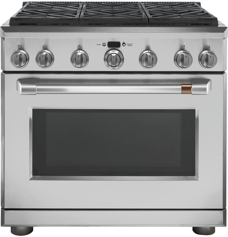 Cafe C2Y366P2MS1 Café 36" Dual-Fuel Professional Range With 6 Burners (Natural Gas)