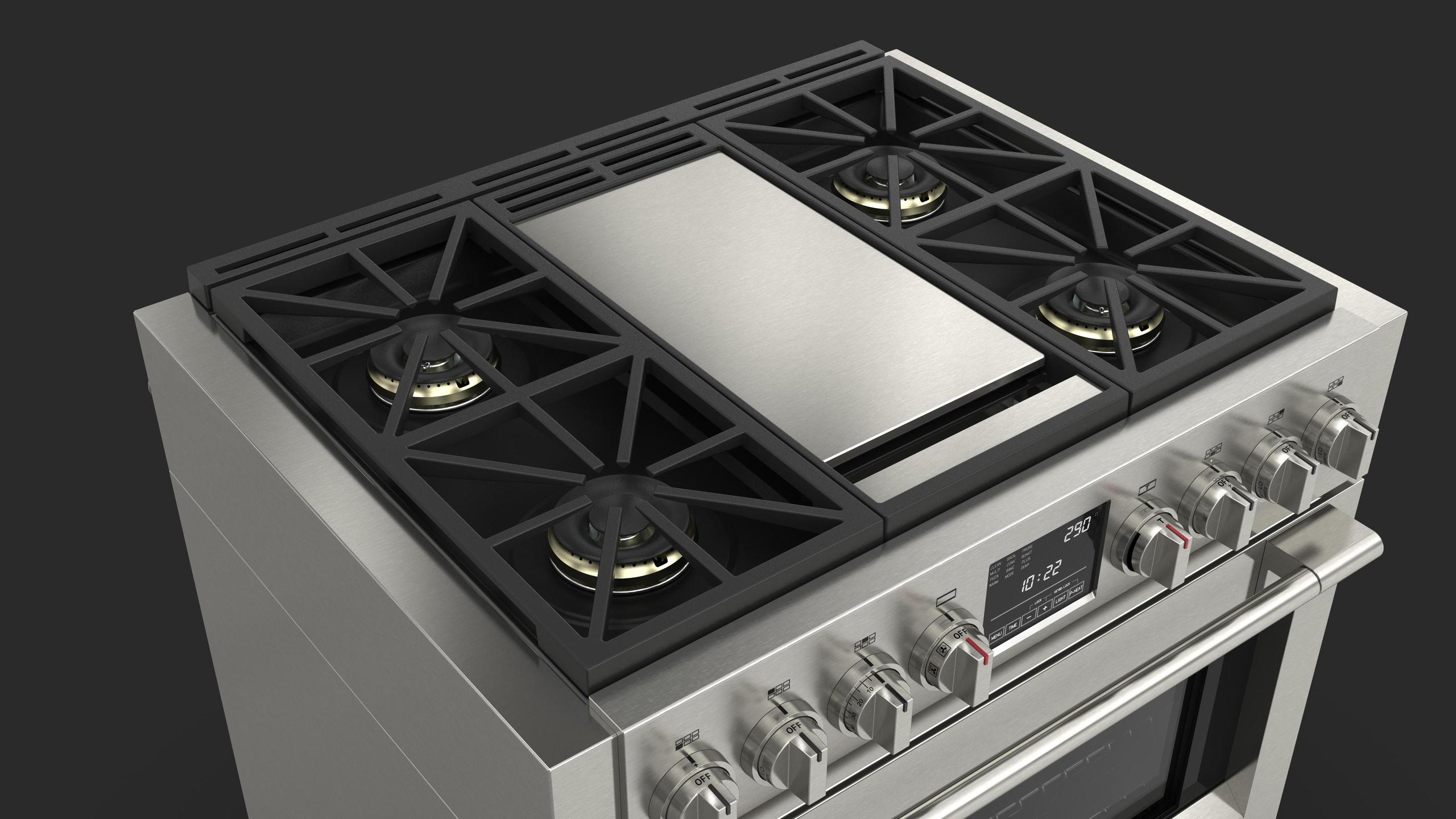 Fulgor Milano F6PDF364GS1 36 Dual Fuel Pro Range With Griddle