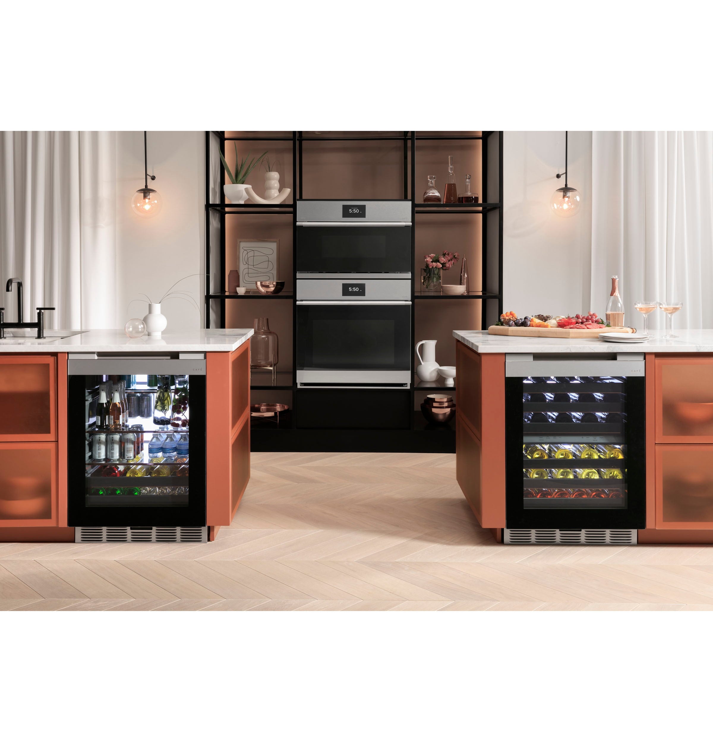 Cafe CCR06DM2PS5 Café Wine Center In Platinum Glass