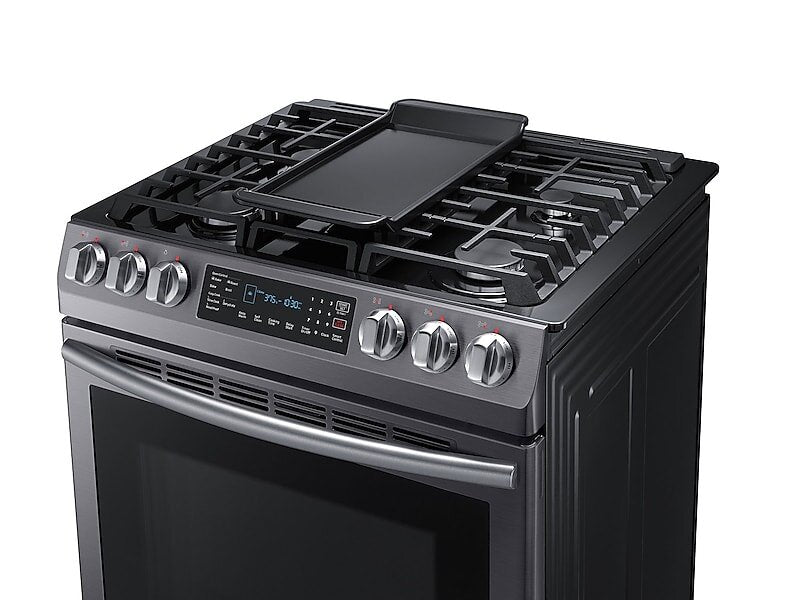 Samsung NX58N9420SG 5.8 Cu. Ft. Slide-In Gas Range With Convection In Black Stainless Steel