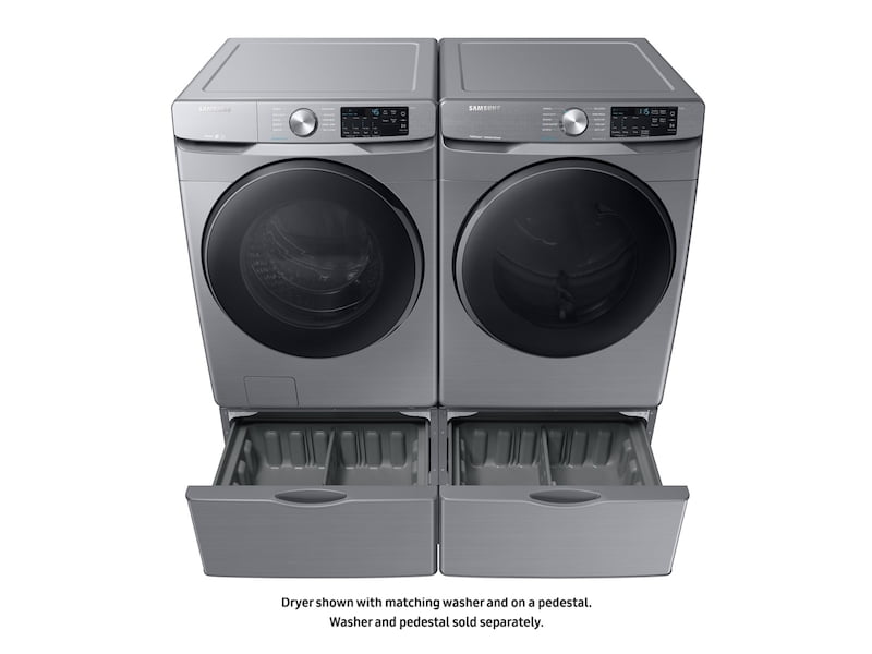 Samsung DVG45R6100P 7.5 Cu. Ft. Gas Dryer With Steam Sanitize+ In Platinum