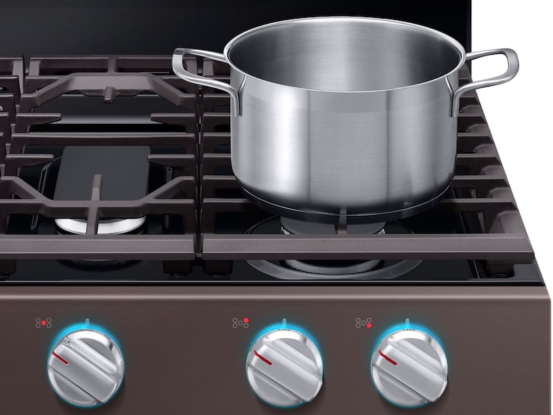Samsung NX58R6631ST 5.8 Cu. Ft. Freestanding Gas Range With True Convection In Tuscan Stainless Steel