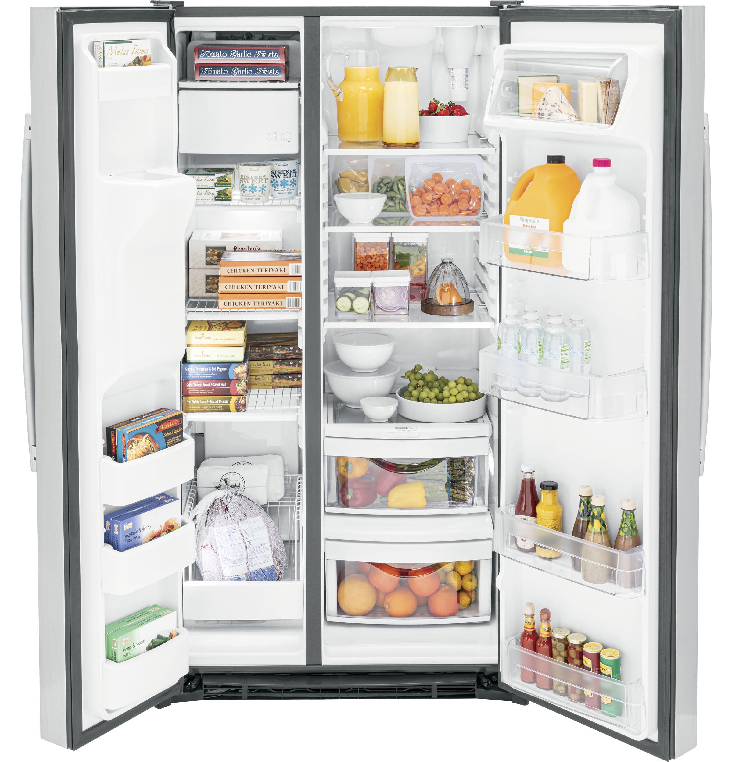 Ge Appliances GSS25GYPFS Ge® 25.3 Cu. Ft. Side-By-Side Refrigerator