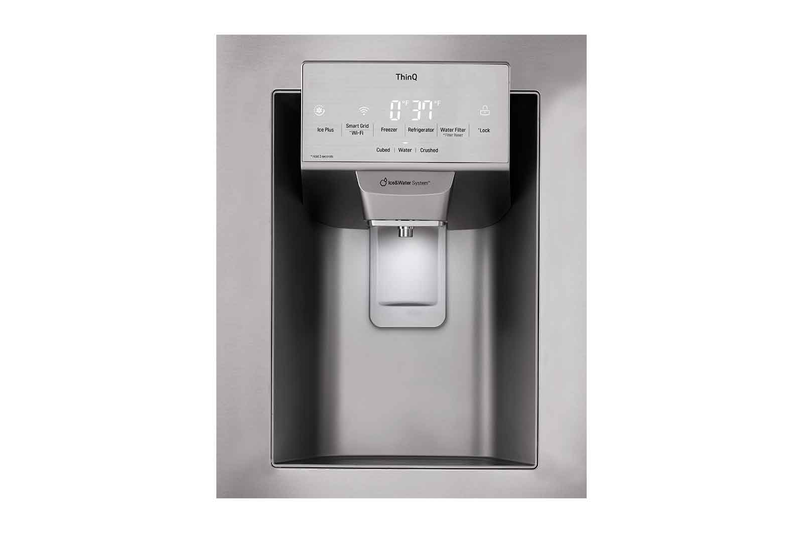 Lg LRFS28XBS 28 Cu.Ft 3 Door French Door, Standard Depth, Ice And Water With Single Ice