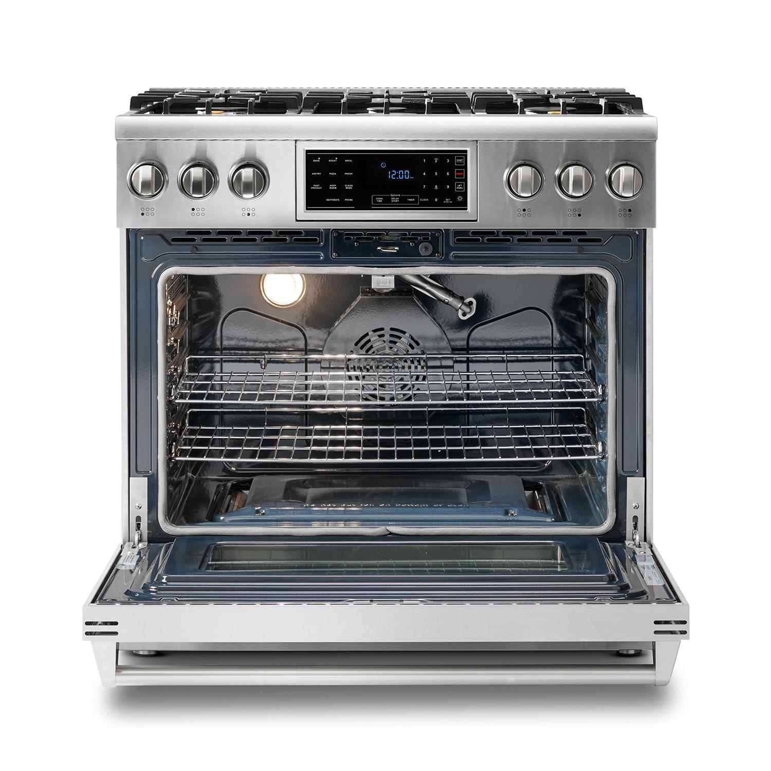 Thor Kitchen TRG3601LP 36 Inch Tilt Panel Professional Gas Range - Trg3601 / Trg3601Lp - Liquid Propane