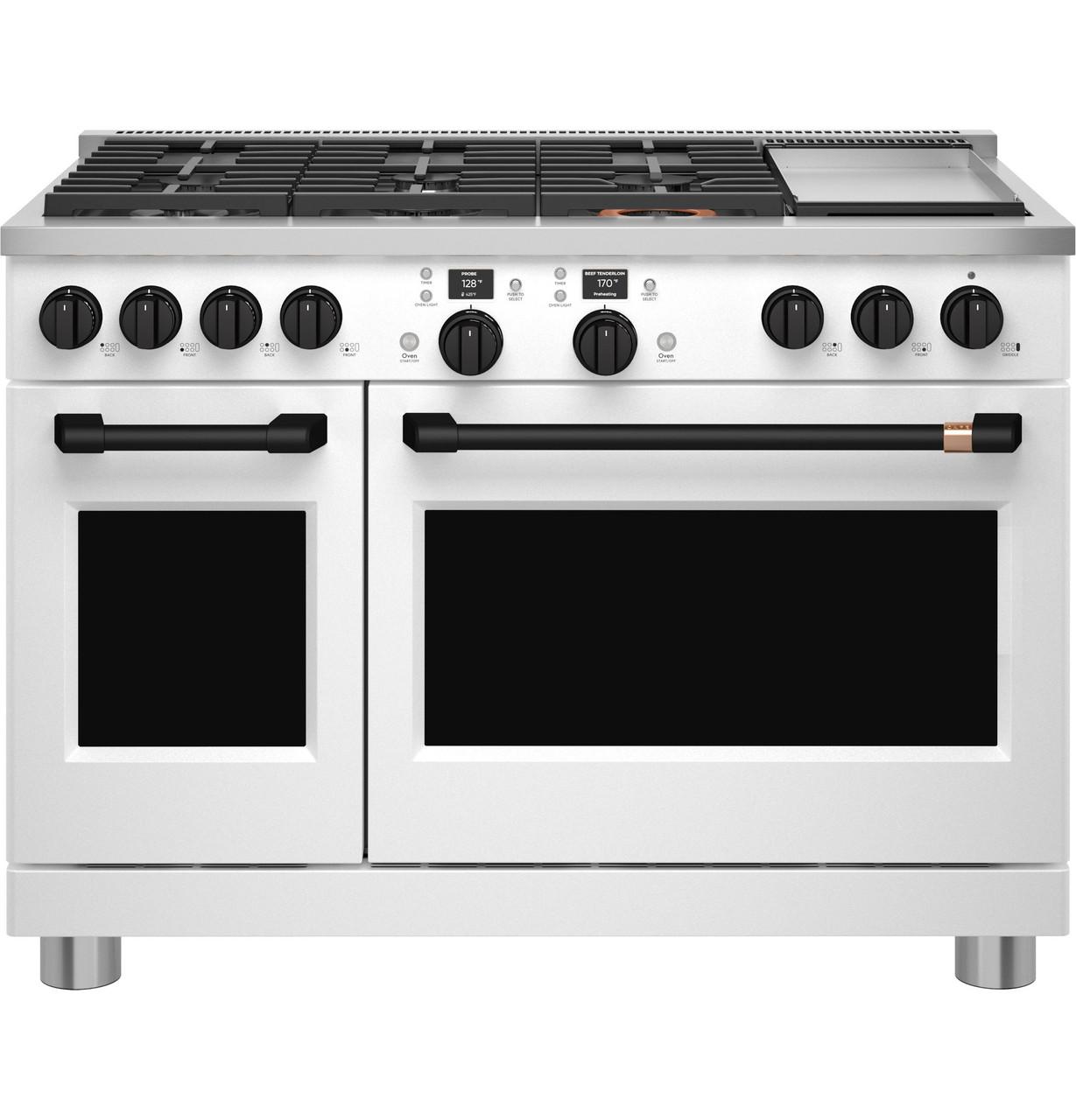 Cafe CXPR8HKPTFB Café™ 48" Flat Black Handle & Knob Set For Pro Range And Rangetop