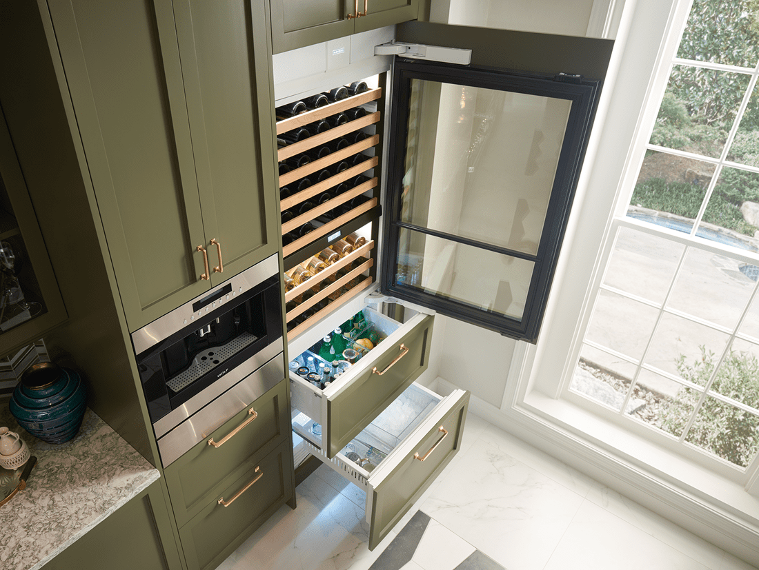 Sub-Zero IW30CIALH 30" Designer Wine Storage With Refrigerator/Freezer Drawers - Panel Ready
