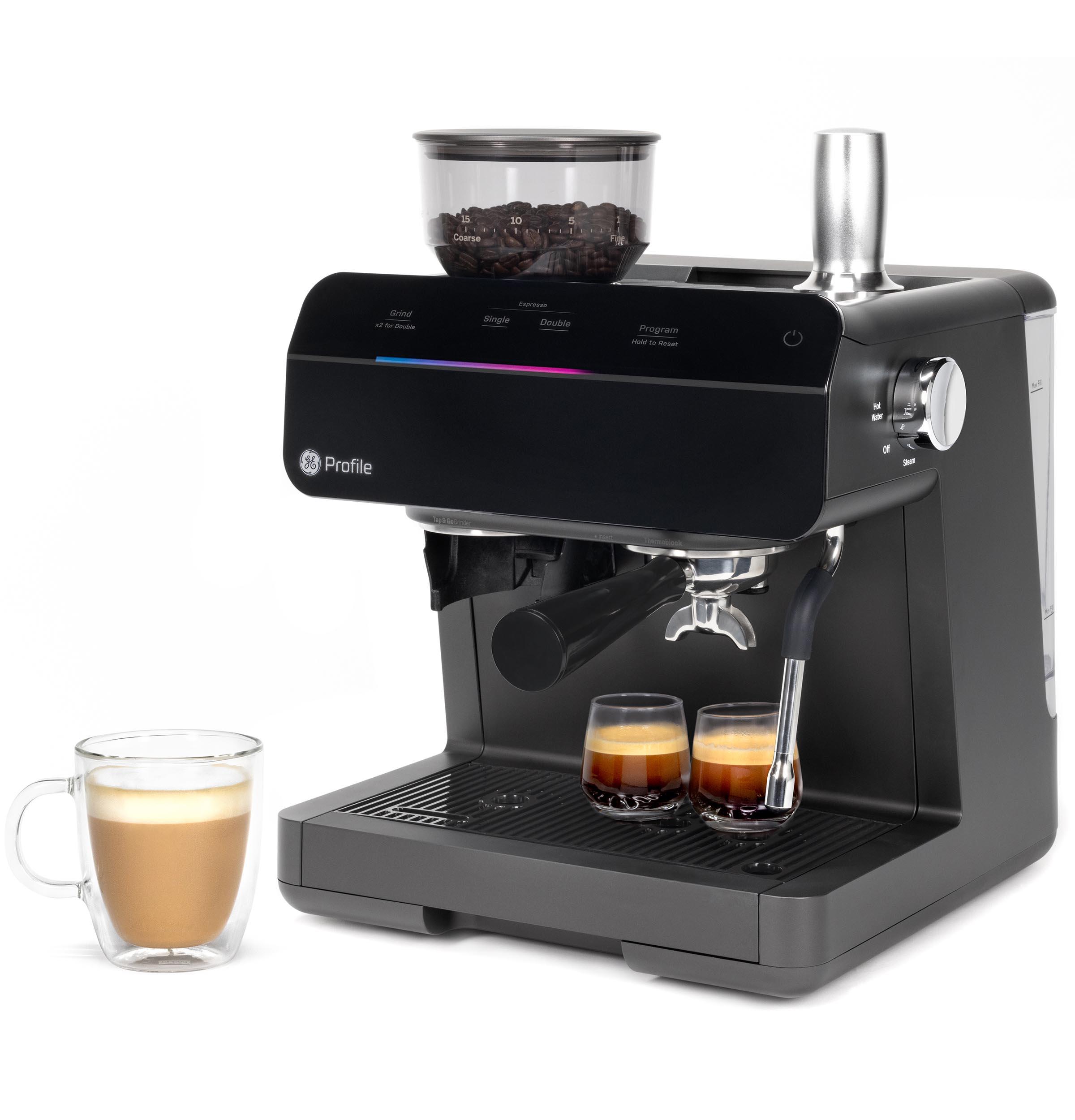 Ge Appliances P7CESAS6RBB Ge Profile™ Semi Automatic Espresso Machine + Frother