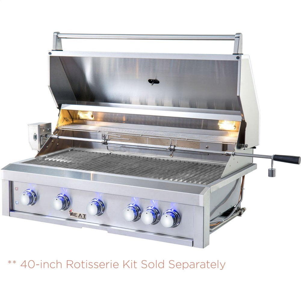Heat Grills HTGR405NG Heat 40" 5-Burner Gas Grill W/ Infrared Burner - Ng