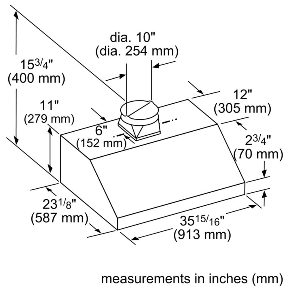 Thermador HMWB361WS 36-Inch Masterpiece®Low-Profile Wall Hood With 1000 Cfm