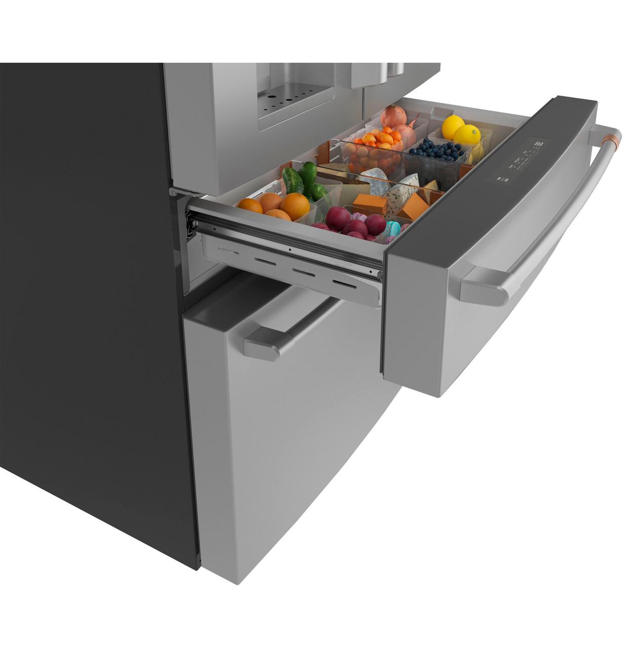 Cafe CXE22DP2PS1 Café™ Energy Star® 22.3 Cu. Ft. Smart Counter-Depth 4-Door French-Door Refrigerator