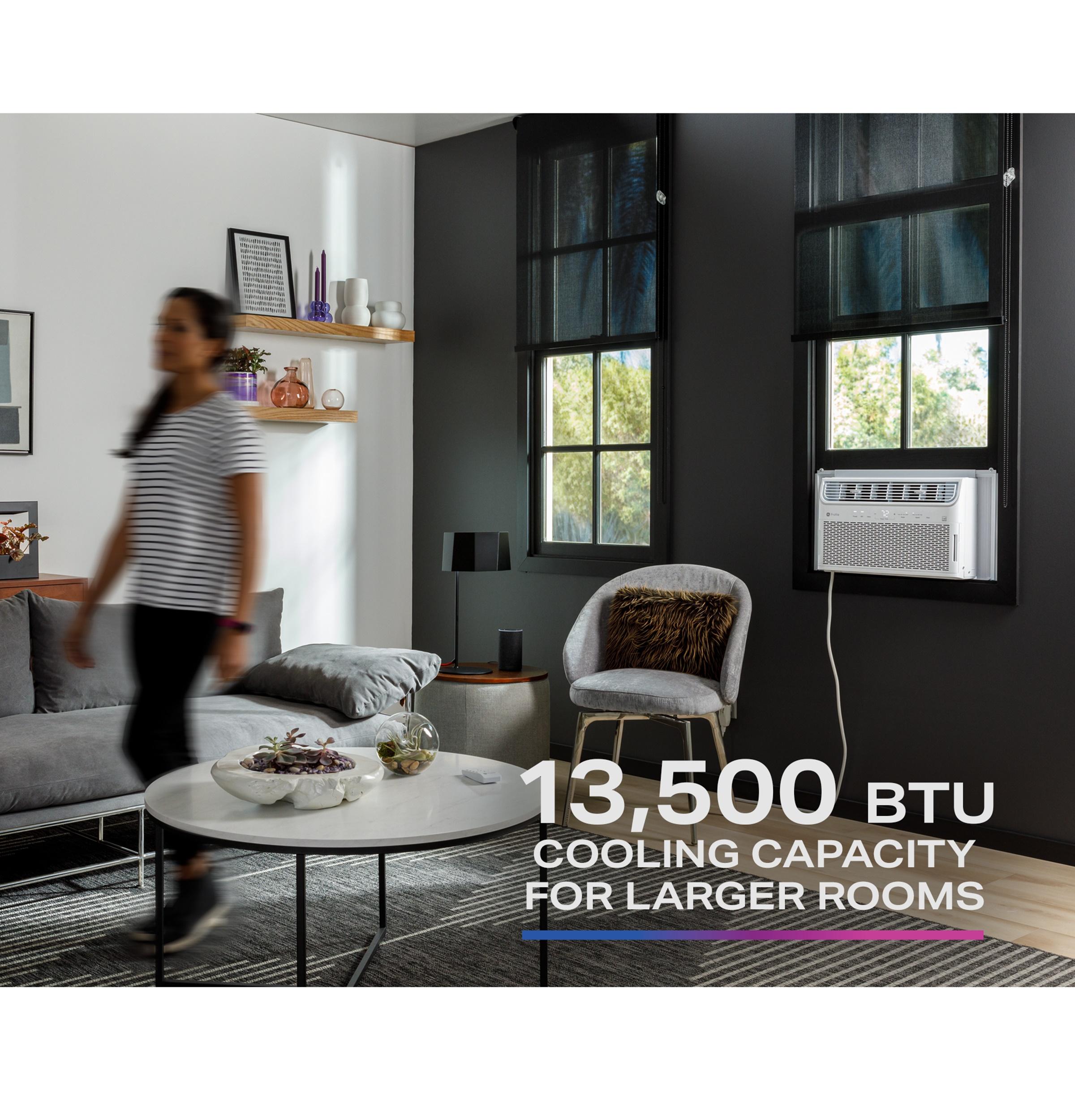 Ge Appliances AHTR14AC Ge Profile™ 13,500 Btu Inverter Smart Ultra Quiet Window Air Conditioner For Large Rooms Up To 700 Sq. Ft., Energy Star®