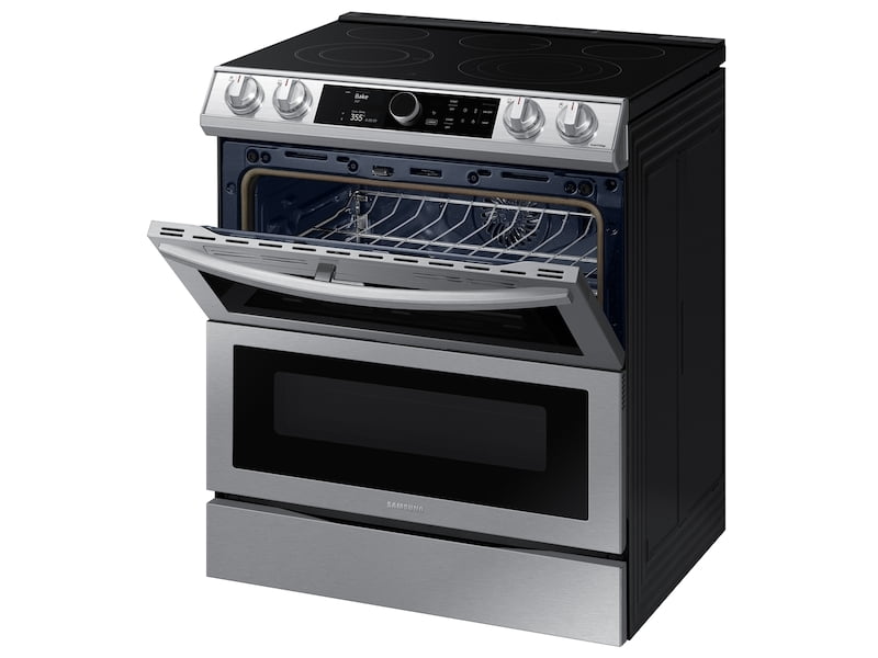 Samsung NE63T8751SS 6.3 Cu. Ft. Flex Duo™ Front Control Slide-In Electric Range With Smart Dial, Air Fry & Wi-Fi In Stainless Steel