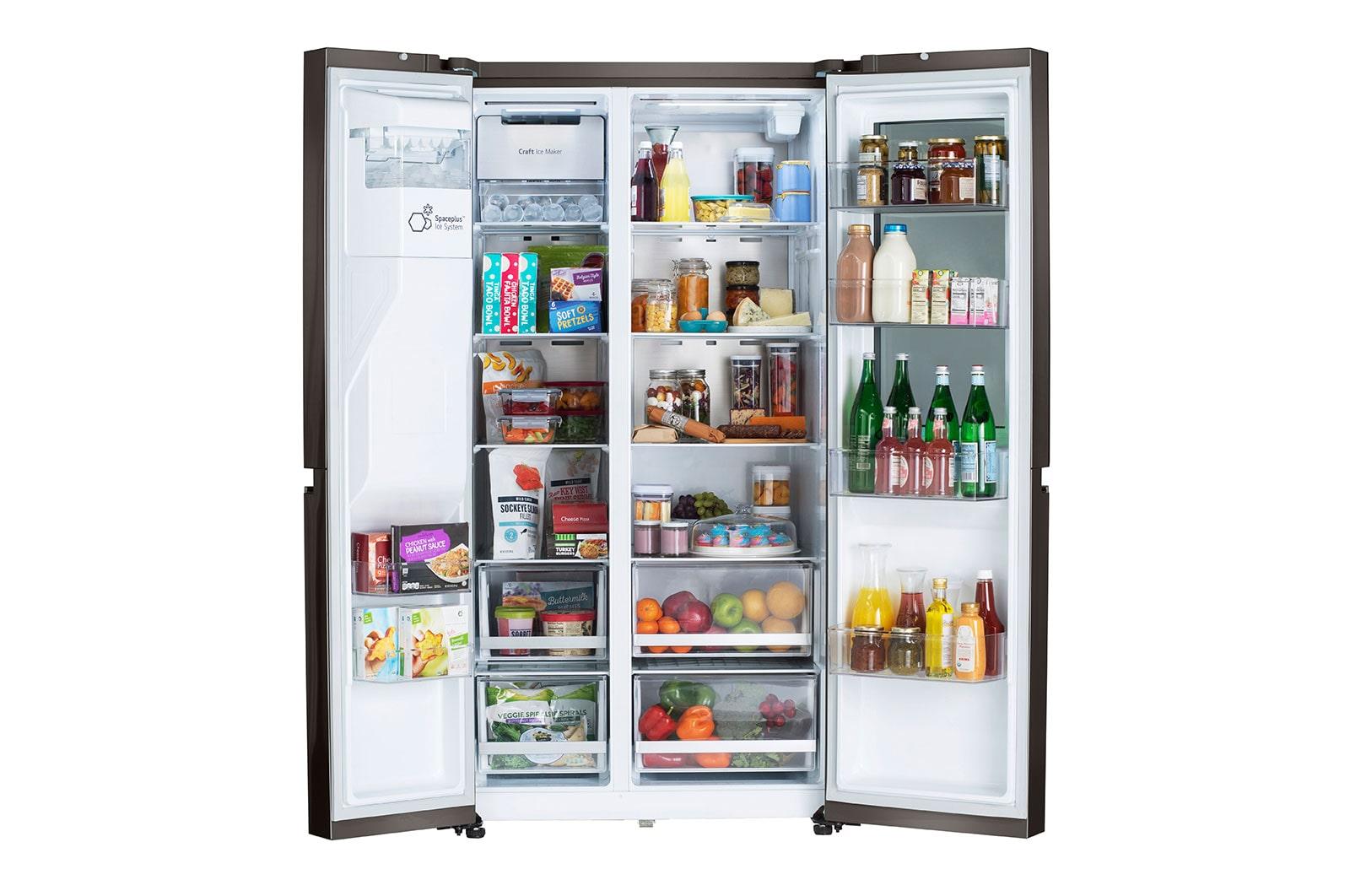 Lg LRSOC2306D 23 Cu. Ft. Side-By-Side Counter-Depth Instaview® Refrigerator With Craft Ice™