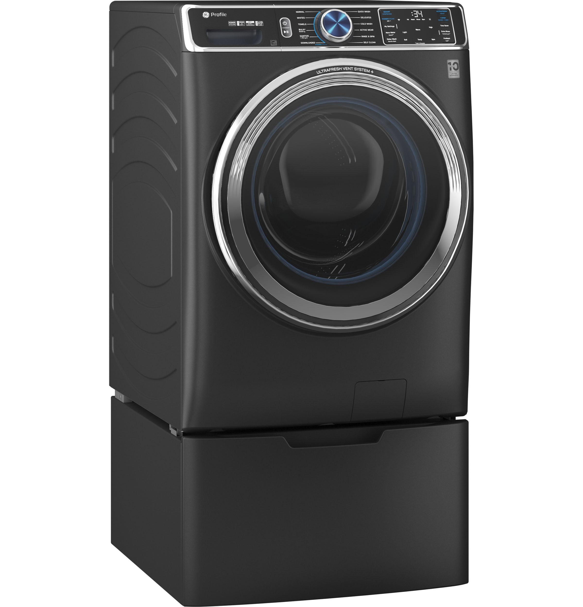 Ge Appliances PFW950SPTDS Ge Profile™ 5.3 Cu. Ft. Capacity Smart Front Load Energy Star® Steam Washer With Adaptive Smartdispense™ Ultrafresh Vent System Plus™ With Odorblock™