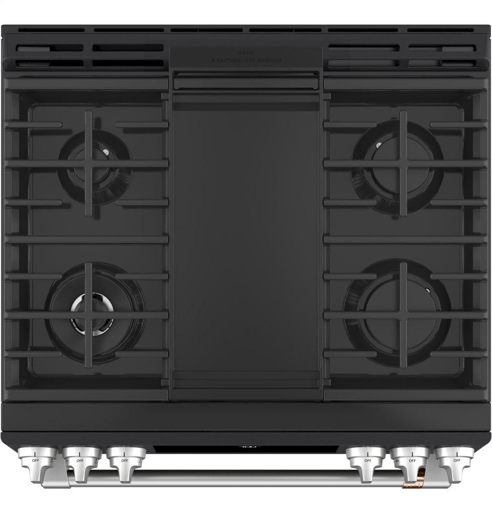 Cafe CGS700P3MD1 Café 30" Smart Slide-In, Front-Control, Gas Range With Convection Oven