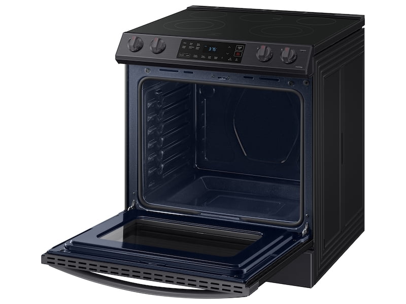 Samsung NE63T8111SG 6.3 Cu Ft. Front Control Slide-In Electric Range With Wi-Fi In Black Stainless Steel
