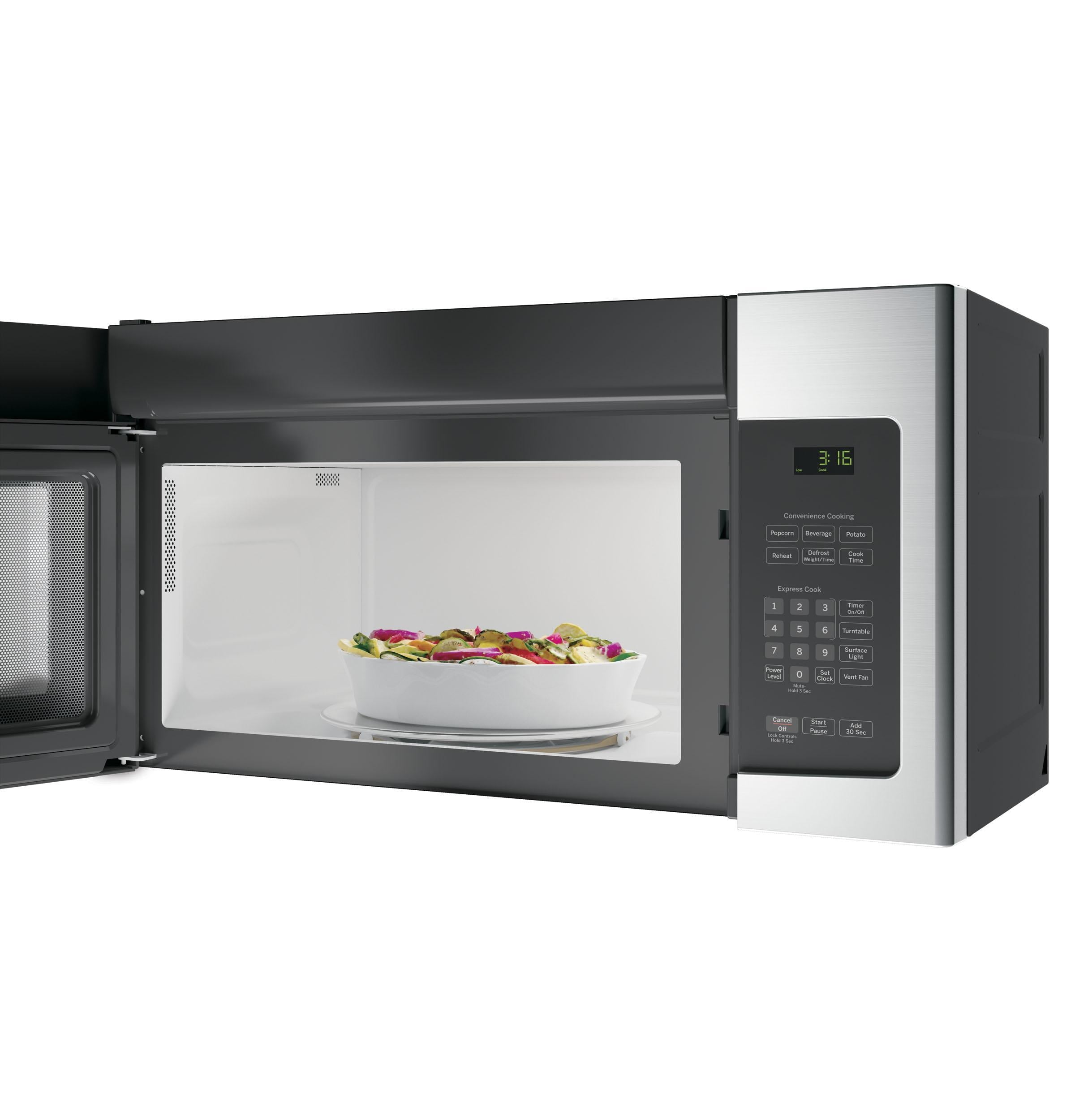 Ge Appliances JNM3163RJSS Ge® 1.6 Cu. Ft. Over-The-Range Microwave Oven With Recirculating Venting