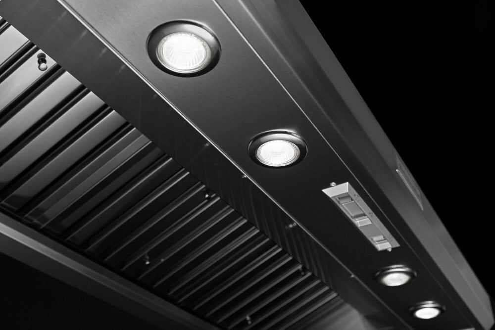 Kitchenaid KVWC908JSS 48'' 585-1170 Cfm Motor Class Commercial-Style Wall-Mount Canopy Range Hood - Stainless Steel