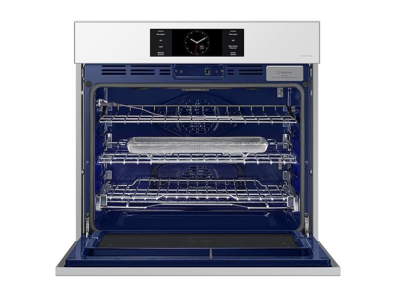 Samsung NV51CB700S12 Bespoke 30" White Glass Single Wall Oven With Ai Pro Cooking™ Camera