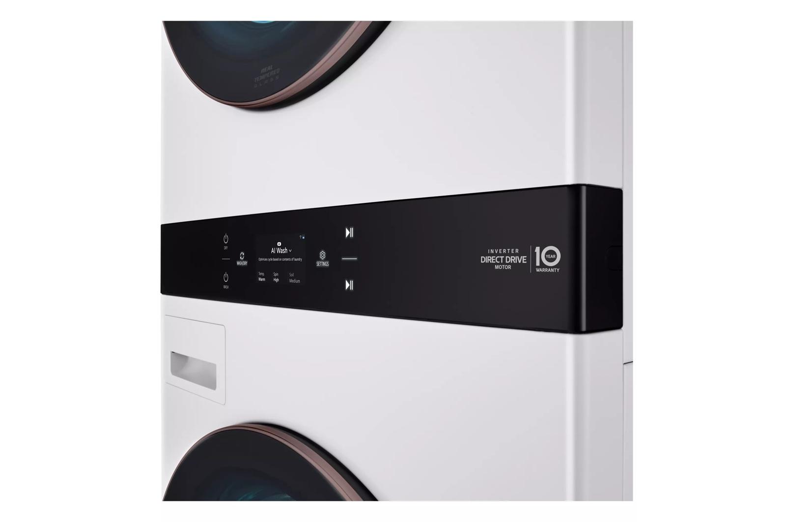 Lg SWWG50W4 Lg Studio Washtower™ Smart Front Load 5.0 Cu. Ft. Washer And 7.4 Cu. Ft. Gas Dryer With Center Control™