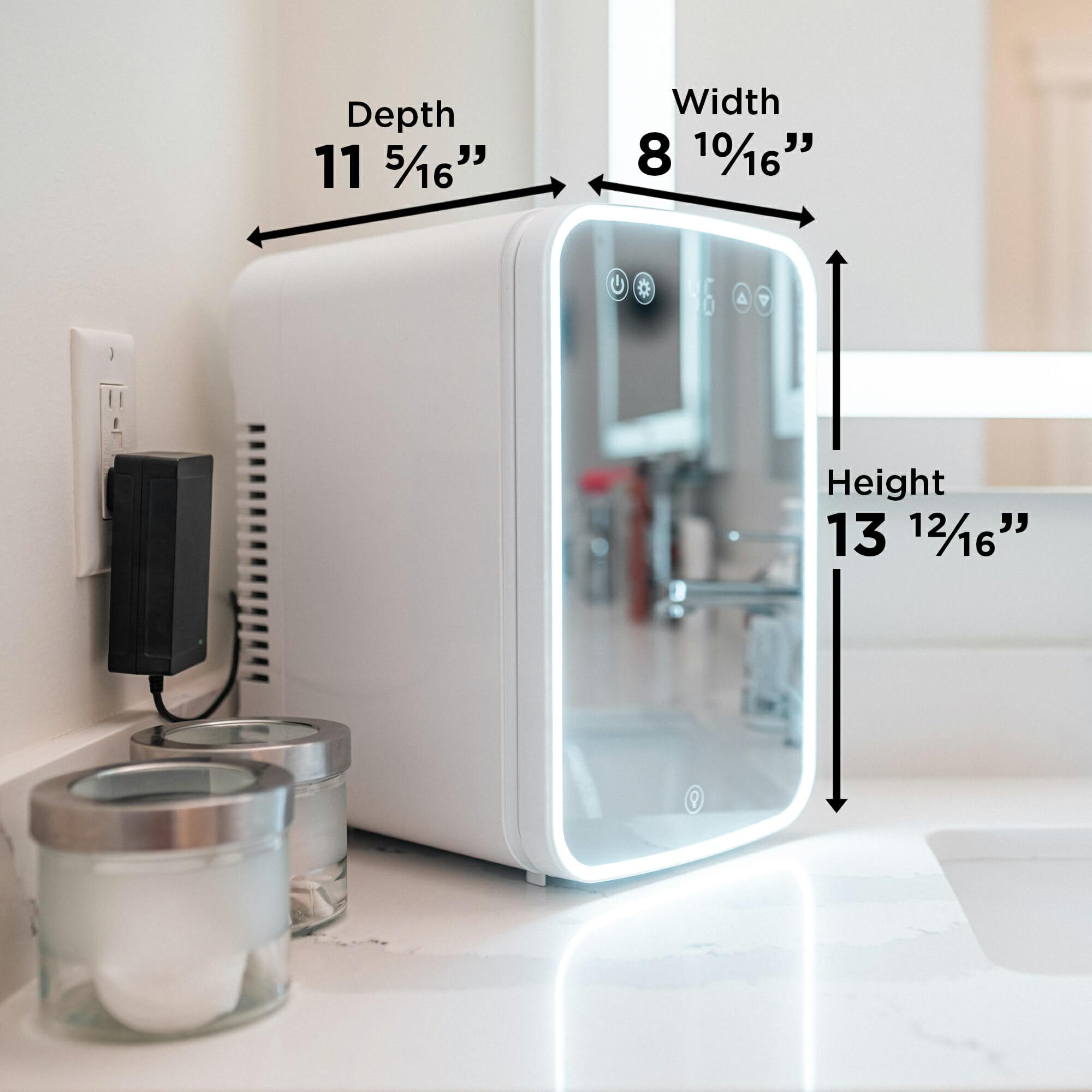 Danby DBMR02624WD43 Danby 7.4L Mini Fridge With Mirror & Light In White