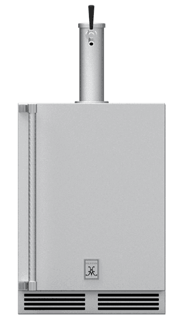 Hestan GFDSR241 Hestan 24" Outdoor Single Faucet Beer Dispenser, Solid Door W/ Lock - Right Hinge Gfds