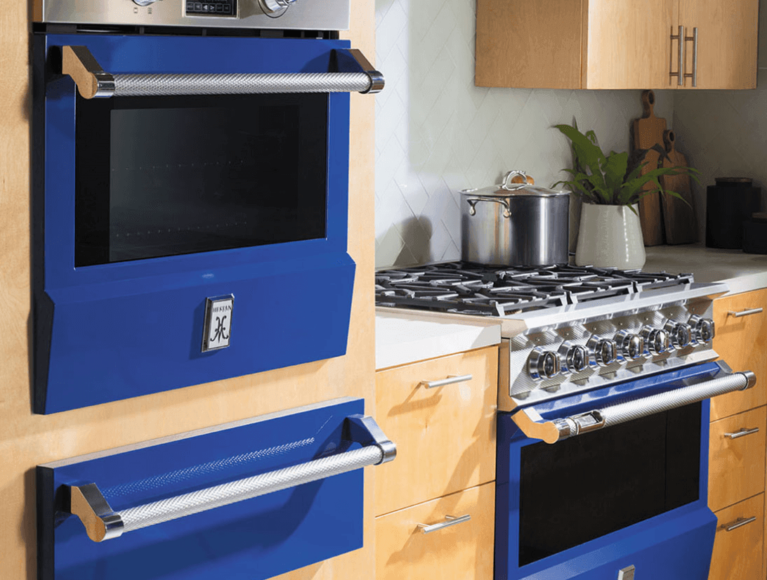 Hestan KRD364GDLPBG 36" 4-Burner Dual Fuel Range With 12" Griddle - Liquid Propane - Burgundy / Tin Roof