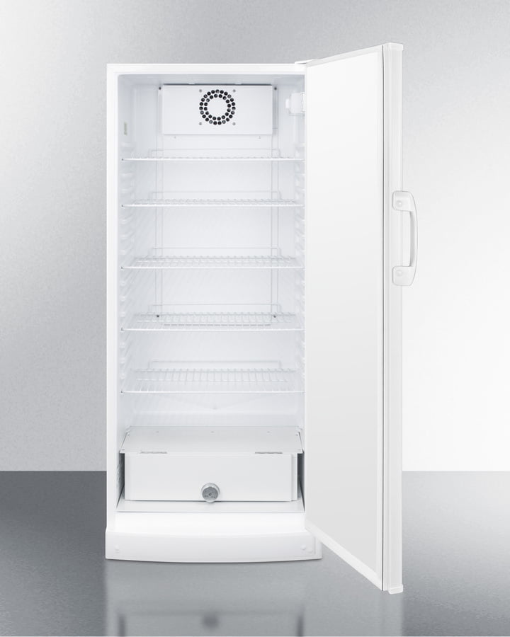 Summit FFAR10SSTB 10.1 Cu.Ft. General Purpose All-Refrigerator In Slim 24" Width, With Automatic Defrost, Internal Fan, Stainless Steel Door, And Towel Bar Handle