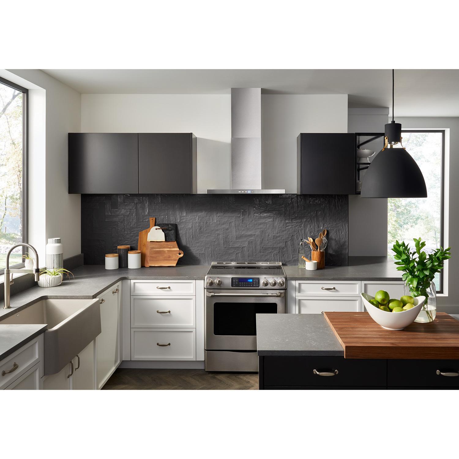 Broan BWT1304SS Broan® 30-Inch Convertible Wall-Mount T-Style Chimney Range Hood, 450 Max Cfm, Stainless Steel