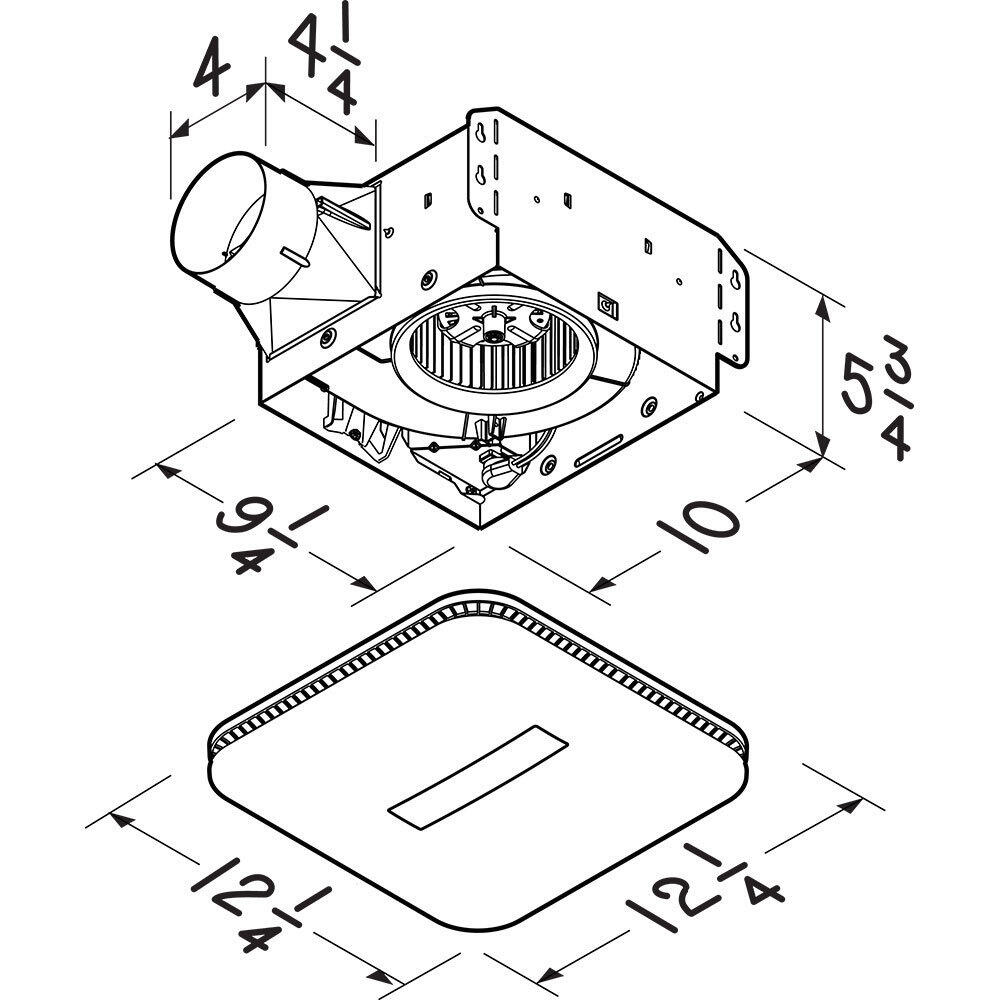 Broan AER80CCTK Broan-Nutone® Wall Vent Kit, 3" Or 4" Round Duct
