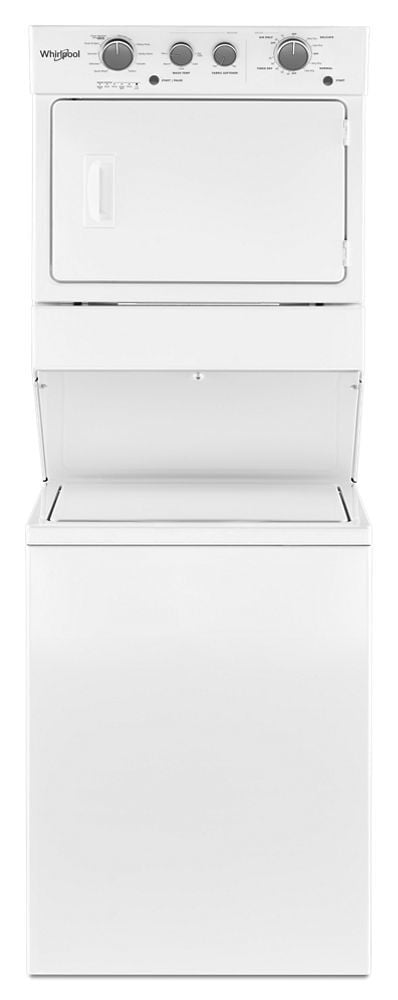 Whirlpool WET4027HW 3.5 Cu.Ft Electric Stacked Laundry Center 9 Wash Cycles And Autodry