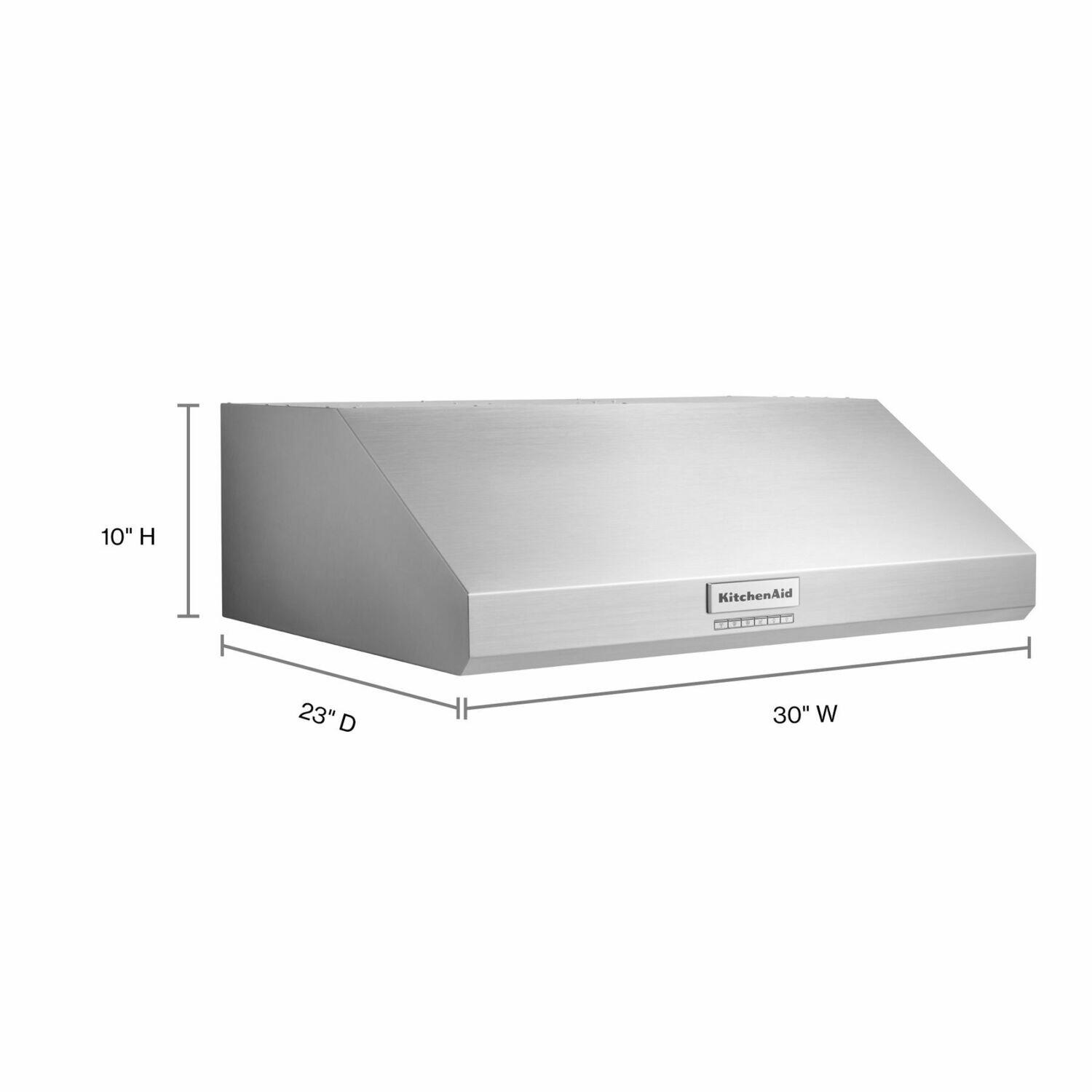 Kitchenaid KVUC600KSS 30" 585 Cfm Motor Class Commercial-Style Under-Cabinet Range Hood System - Stainless Steel