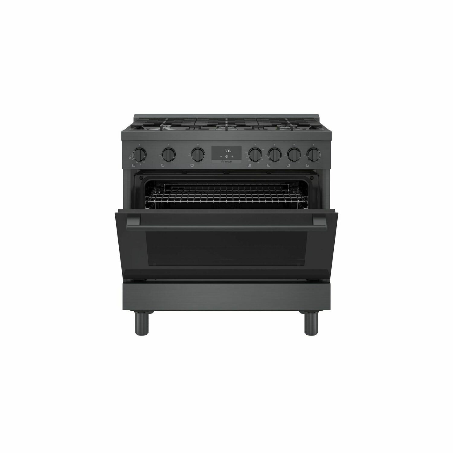 Bosch HGS8645UC 800 Series Gas Freestanding Range 36'' Black Stainless Steel Hgs8645Uc