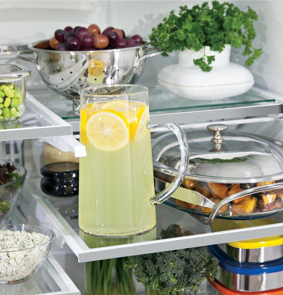 Ge Appliances PYD22KBLTS Ge Profile™ Series 22.1 Cu. Ft. Counter-Depth French-Door Refrigerator With Door In Door And Hands-Free Autofill