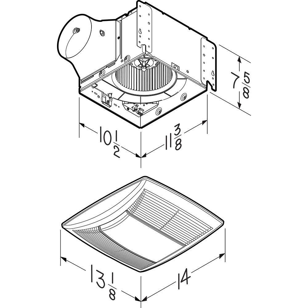 Broan QTN130LE1 Broan-Nutone® Steel Roof Cap For 6-Inch Round Duct With Backdraft Damper And Bird Screen, Black