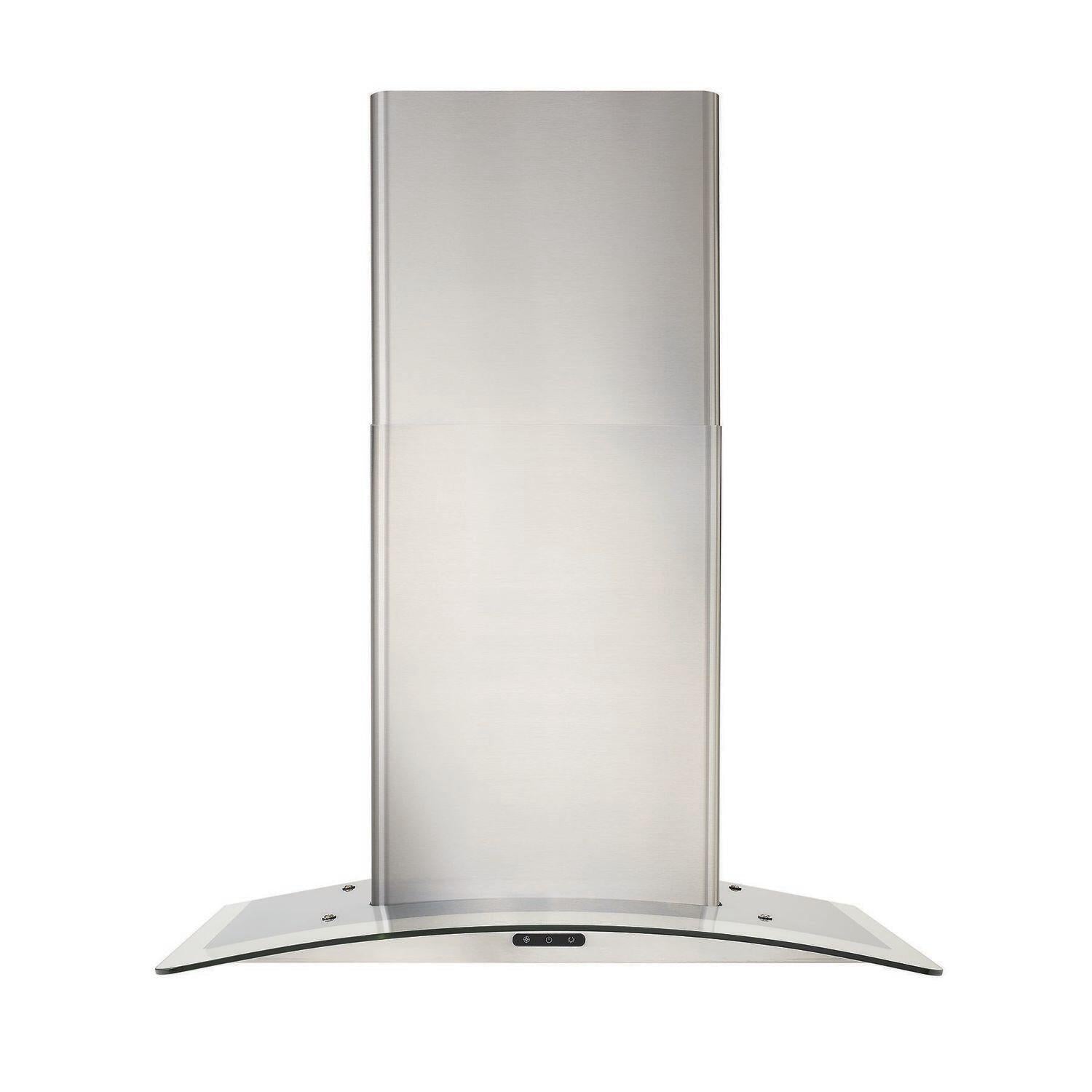 Broan EW4630SS Broan® 30-Inch Convertible Curved Glass Wall-Mount Chimney Range Hood, 400 Cfm, Stainless Steel