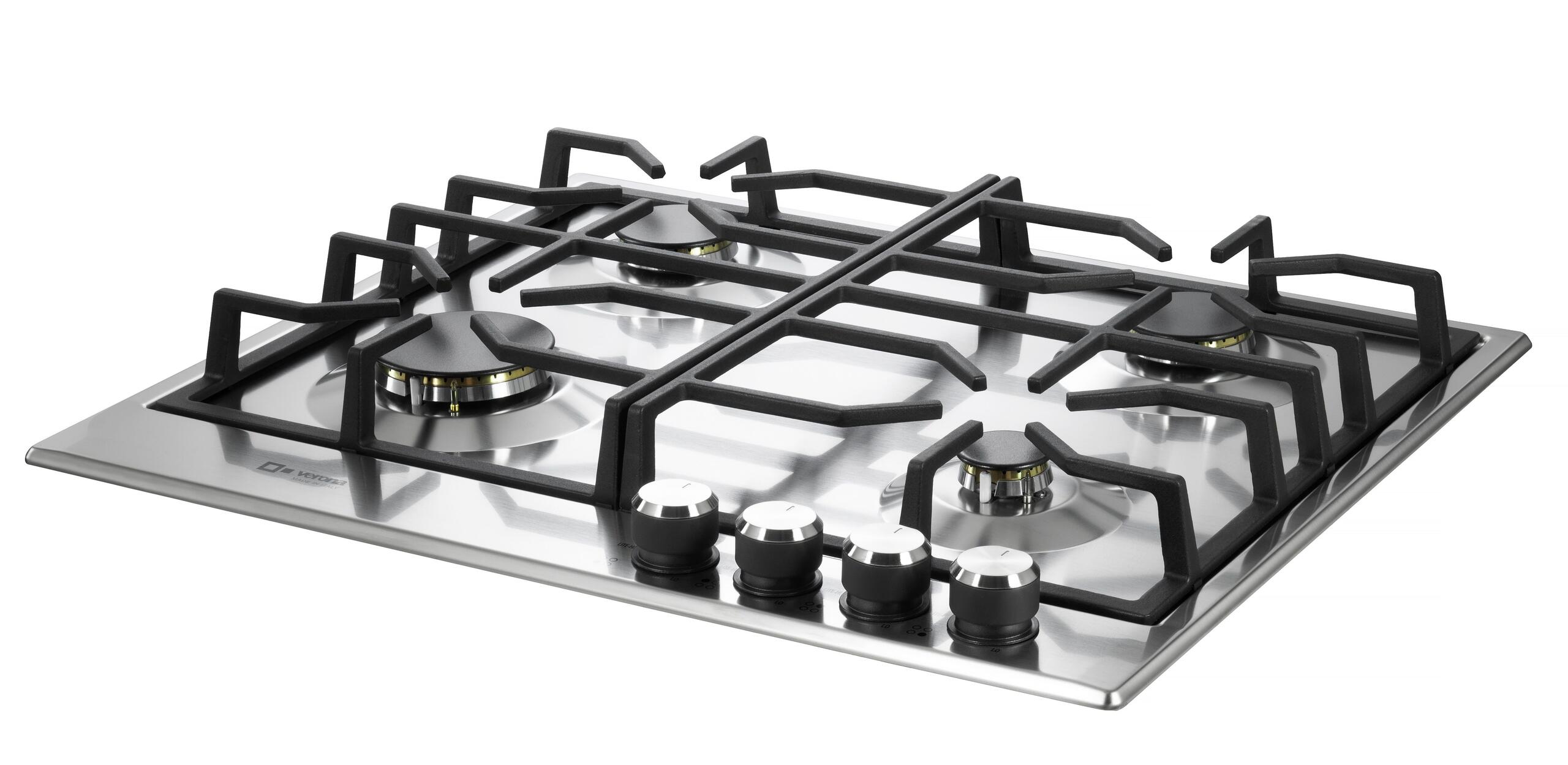 Verona VDGCT424FSS Verona 24" Designer Gas Cooktop-Brass Burners Ss