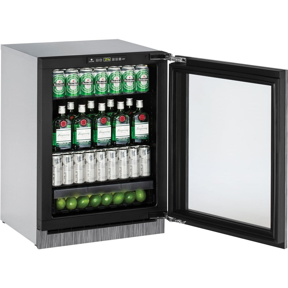 U-Line U2224RGLINT00A 2224Rgl Refrigerator 24" Rhh Glass Door