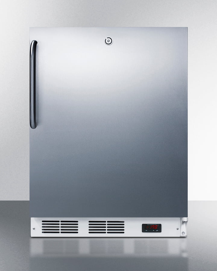 Summit VT65ML7BISSTBADA Ada Compliant Commercial Built-In Medical All-Freezer Capable Of -25 C Operation, With Wrapped Stainless Steel Door, Towel Bar Handle, And Lock
