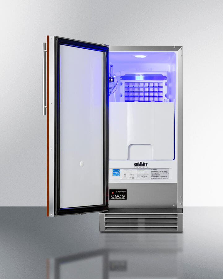 Summit BIM44GCSSIF Built-In 50 Lb. Clear Icemaker
