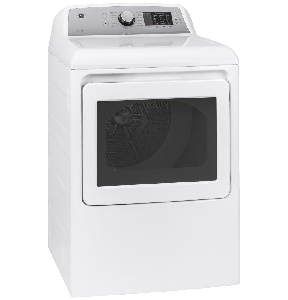 Ge Appliances GTD72GBSNWS Ge® 7.4 Cu. Ft. Capacity Aluminized Alloy Drum Gas Dryer With Sanitize Cycle And Sensor Dry