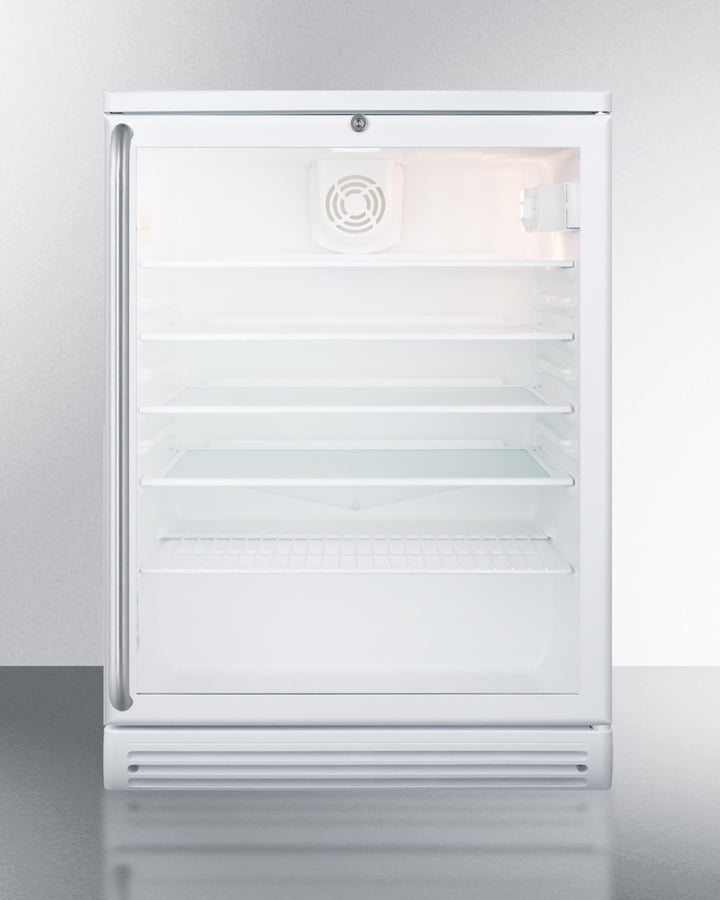 Summit SCR600GLBISH Commercially Listed 5.5 Cu.Ft. Built-In Undercounter Beverage Center In A 24