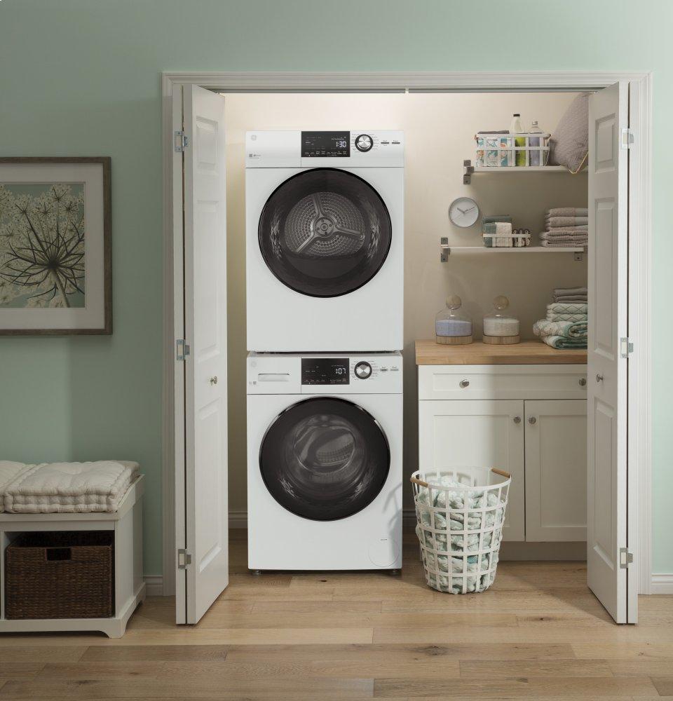 Ge Appliances GFD14ESSNWW Ge® 24" 4.3 Cu.Ft. Front Load Vented Electric Dryer With Stainless Steel Basket