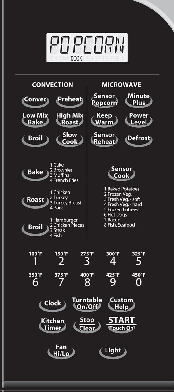 Sharp R1881LSY 1.1 Cu. Ft. 850W Sharp Stainless Steel Convection Over-The-Range Microwave Oven
