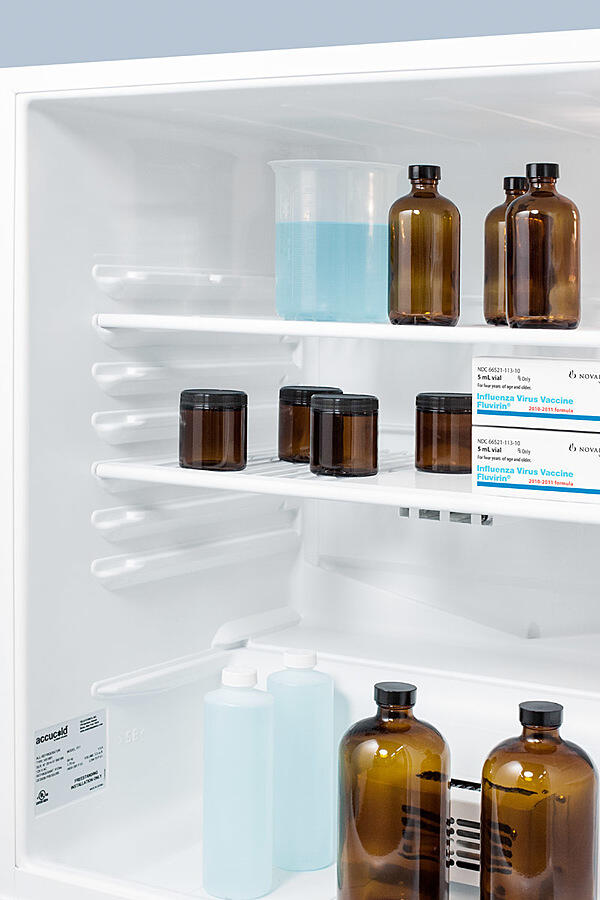 Summit FF7LWBIMED2 Built-In Undercounter Auto Defrost Medical/Scientific All-Refrigerator With Front Control Panel Equipped With A Digital Thermostat And Nist Calibrated Thermometer/Alarm; Includes Front Lock, Hospital Grade Cord, And Internal Fan