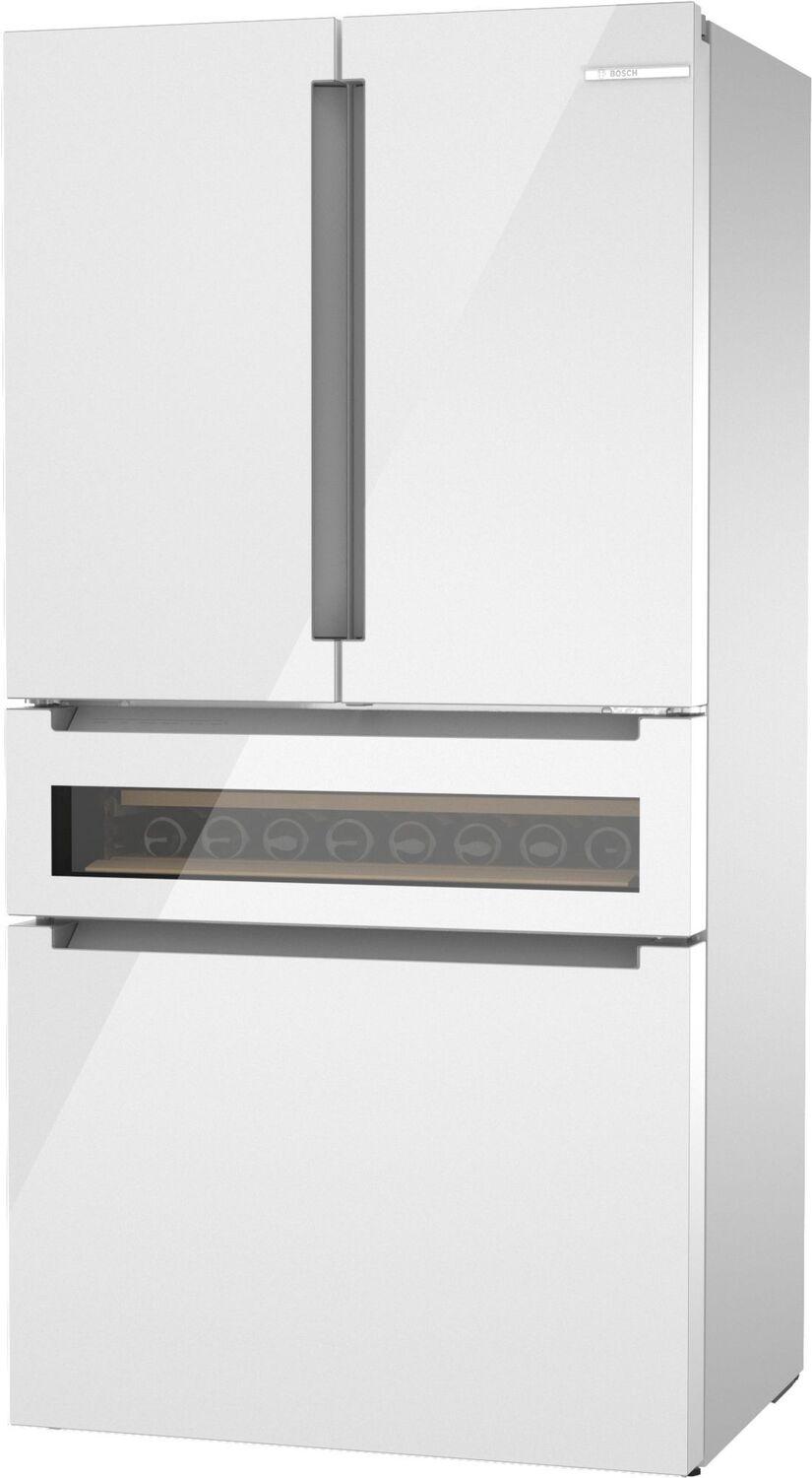 Bosch B36CL81ENW 800 Series French Door Bottom Mount Refrigerator, Glass Door 36" White