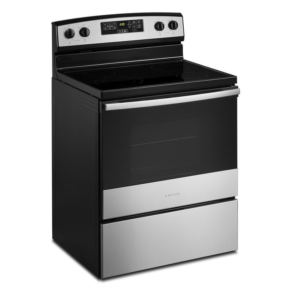 Amana AER6603SMS 30-Inch Amana® Electric Range With Extra-Large Oven Window