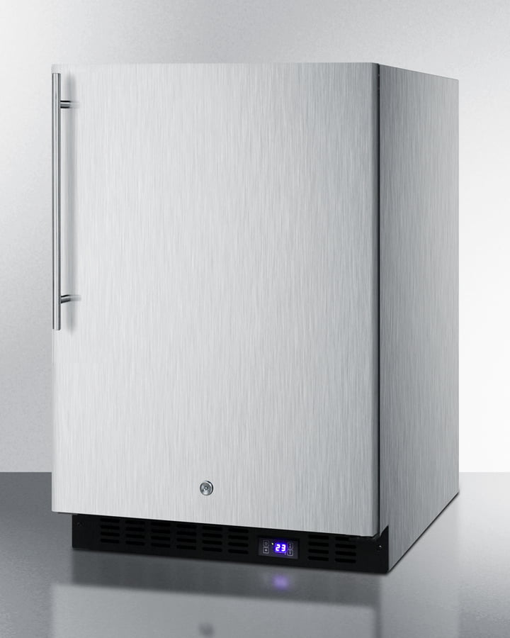 Summit SPFF51OSCSSHVIM 24" Wide Outdoor All-Freezer With Icemaker