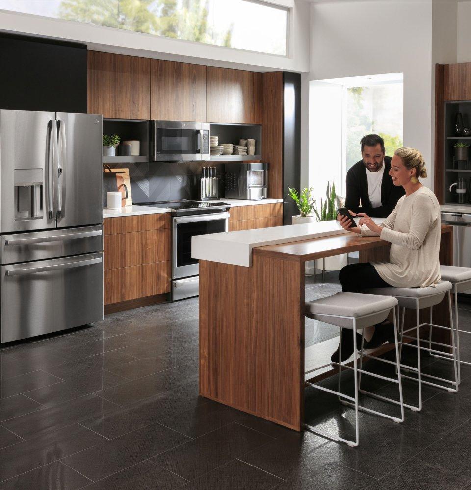 Ge Appliances PVD28BYNFS Ge Profile™ 27.9 Cu. Ft. Smart Fingerprint Resistant 4-Door French-Door Refrigerator With Door In Door